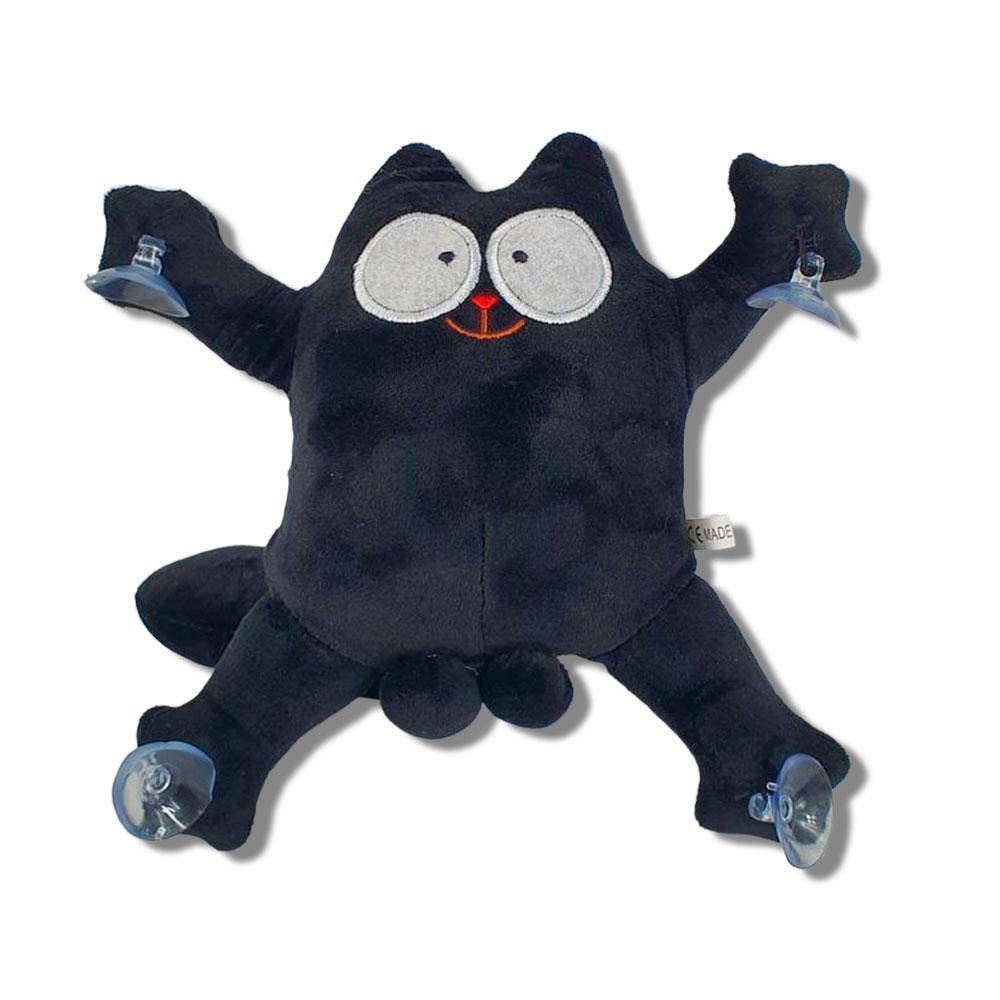 

Игрушка "Кот Саймон" в машину c присосками 22 см на стекло | Сувенир в авто, Черный