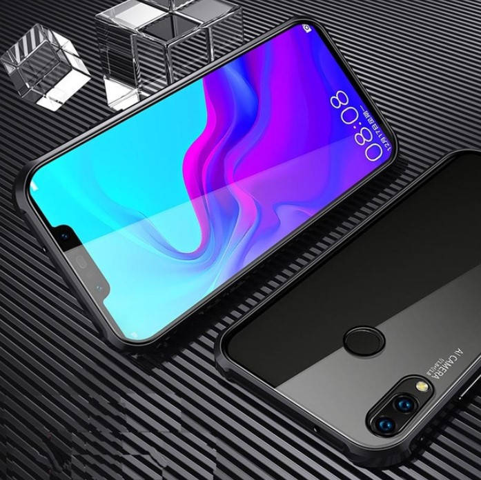 

Магнитный чехол Magnetic для Huawei Honor 8X два стекла (Разные цвета) Черный