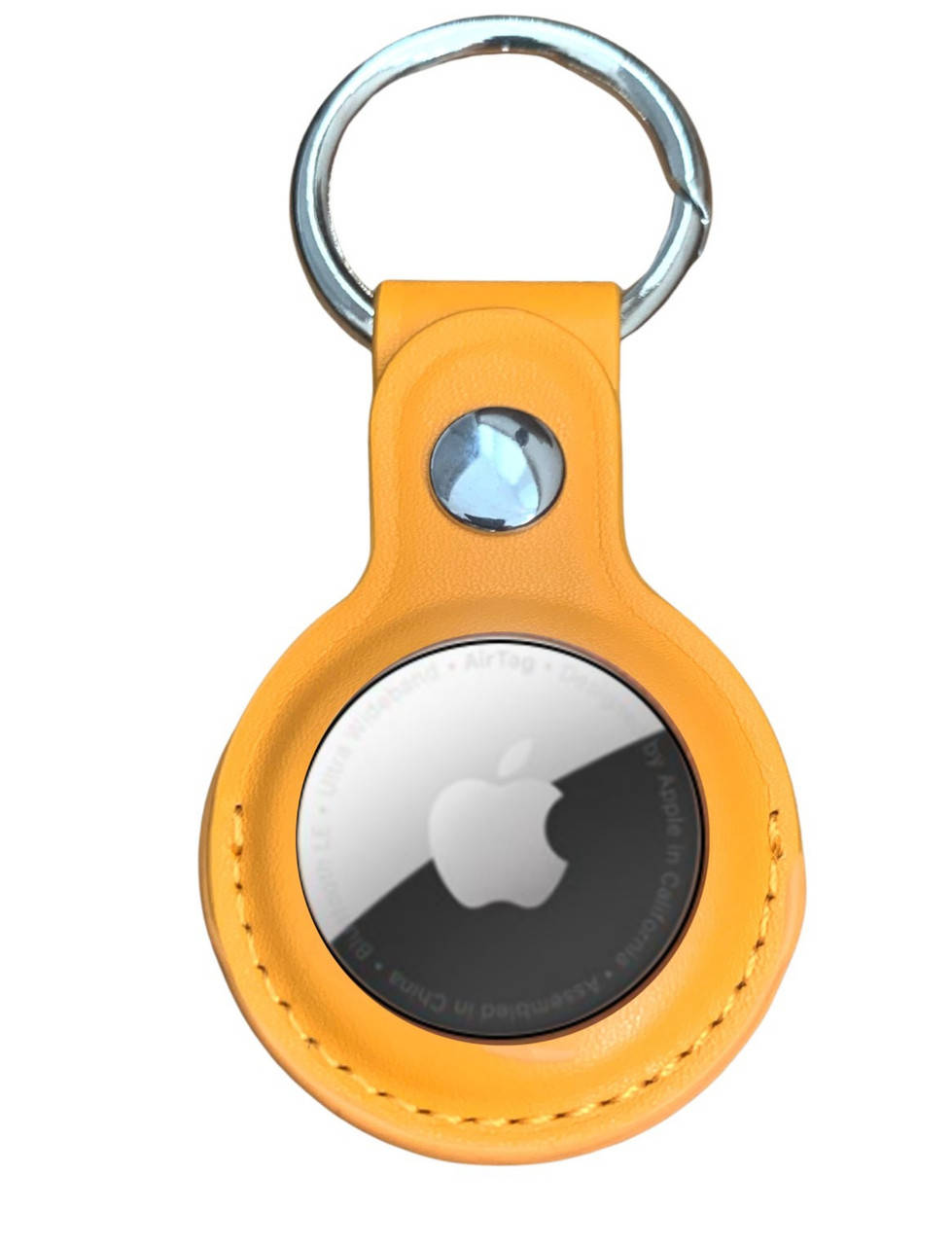 

Кожаный брелок с кольцом для AirTag жёлтый, Желтый