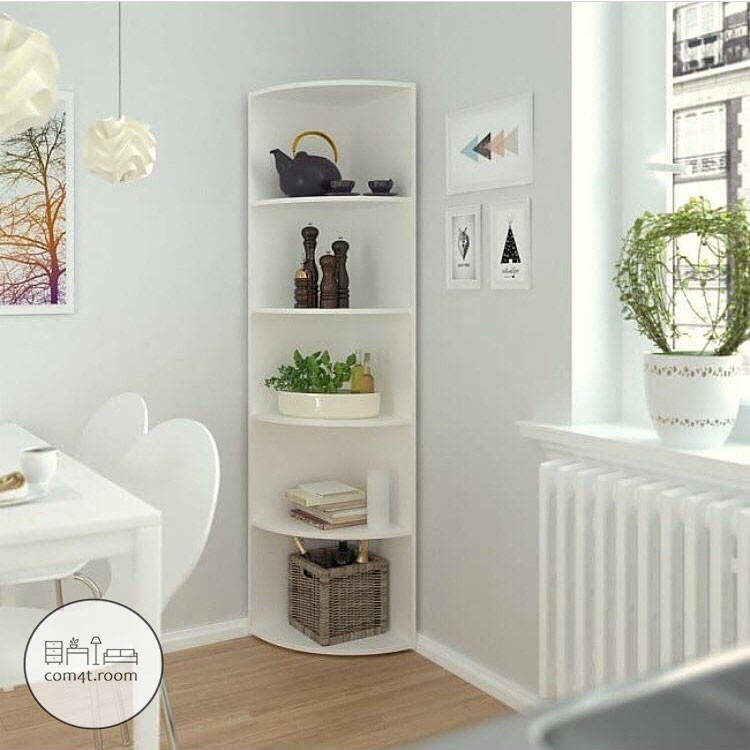 

Угловая полка, стеллаж для дома, полка напольная радиусная I-032