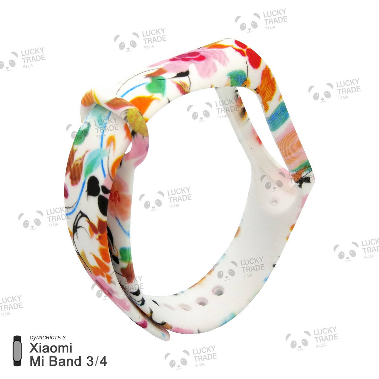 

Ремешок Xiaomi Mi Band 4 / 3 с рисунком силиконовый браслет miband Ранняя осень - Белый [1027]