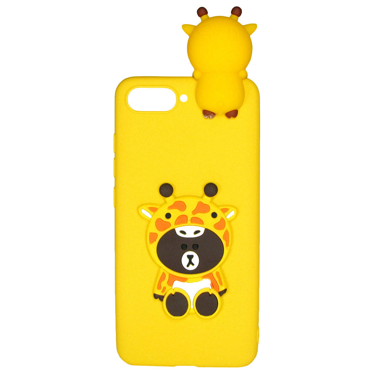

Чехол Cartoon 3D Case для Huawei Y6 2018 Жираф, Желтый
