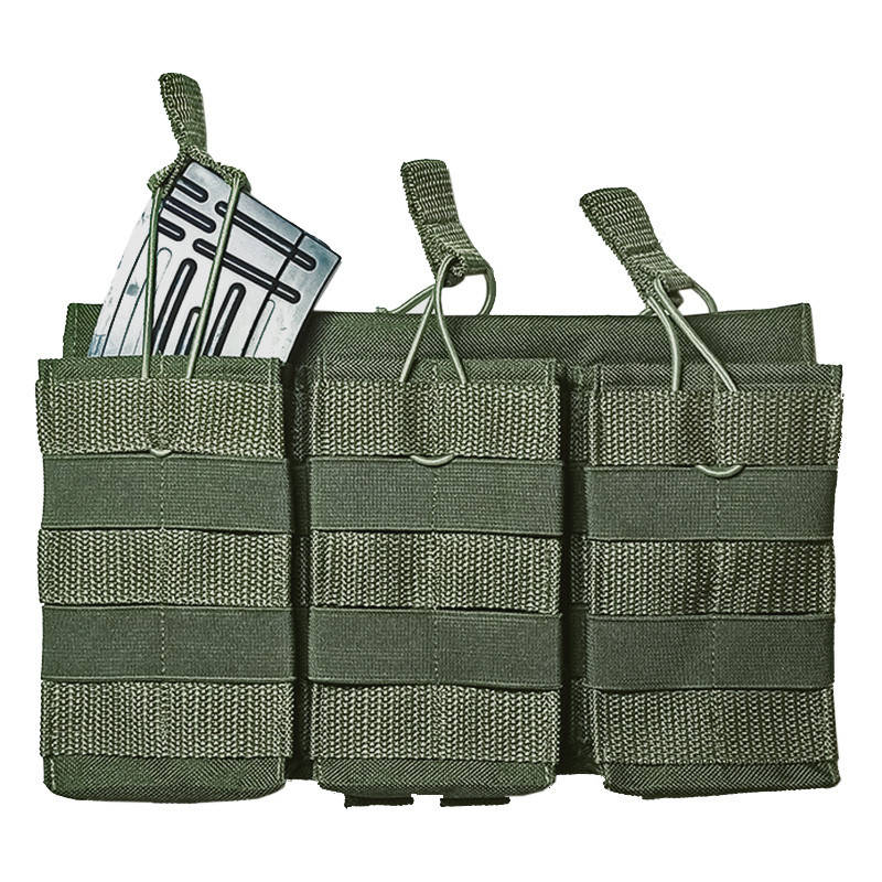 

Подсумок под 3 магазина АК / М16 открытый олива CORDURA OLIVE MOLLE, Оливковый