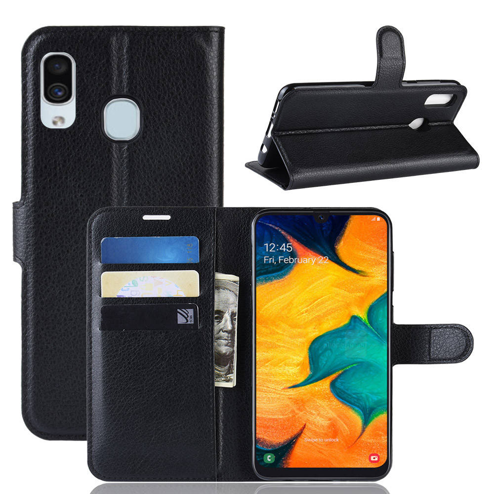 

Чехол книжка Lichee для Samsung Galaxy A40 (9 цветов) чёрный
