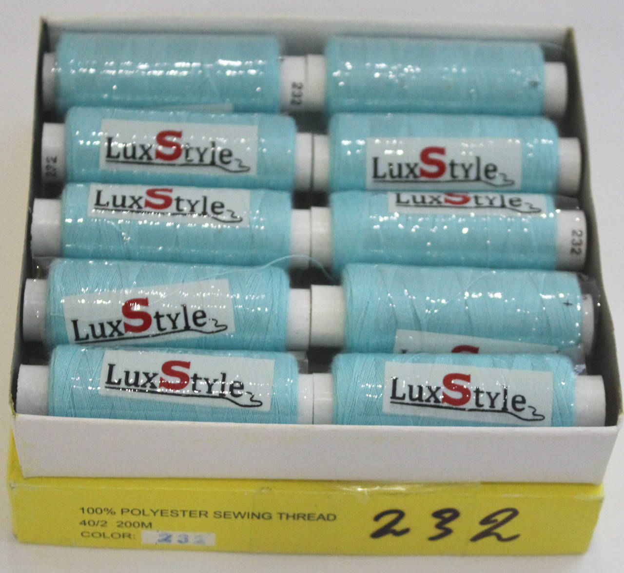 

Нитки швейные LuxStyle 40/2-200м (100% полиэстeр) №232, Разные цвета