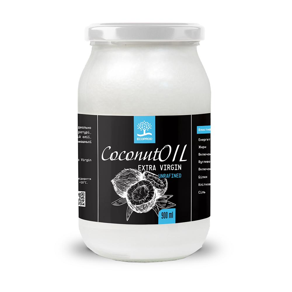 

Кокосовое масло нерафинированное 900 ml.