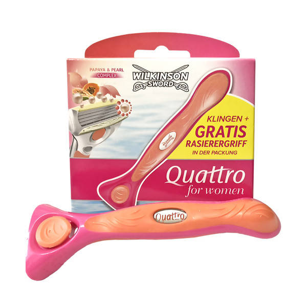 

Сменные кассеты для бритья + бритва Wilkinson Sword Quattro 4 лезвия - 3 шт