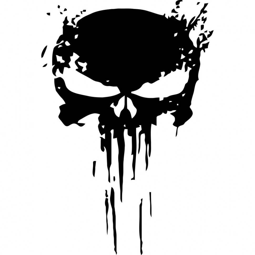 

Виниловая наклейка на автомобиль - Череп Каратель / Punisher v4