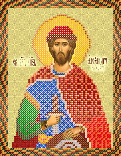 

РИП-5001 Схема для вишивки бісером Св. Блг. Кн. Александр Невский.