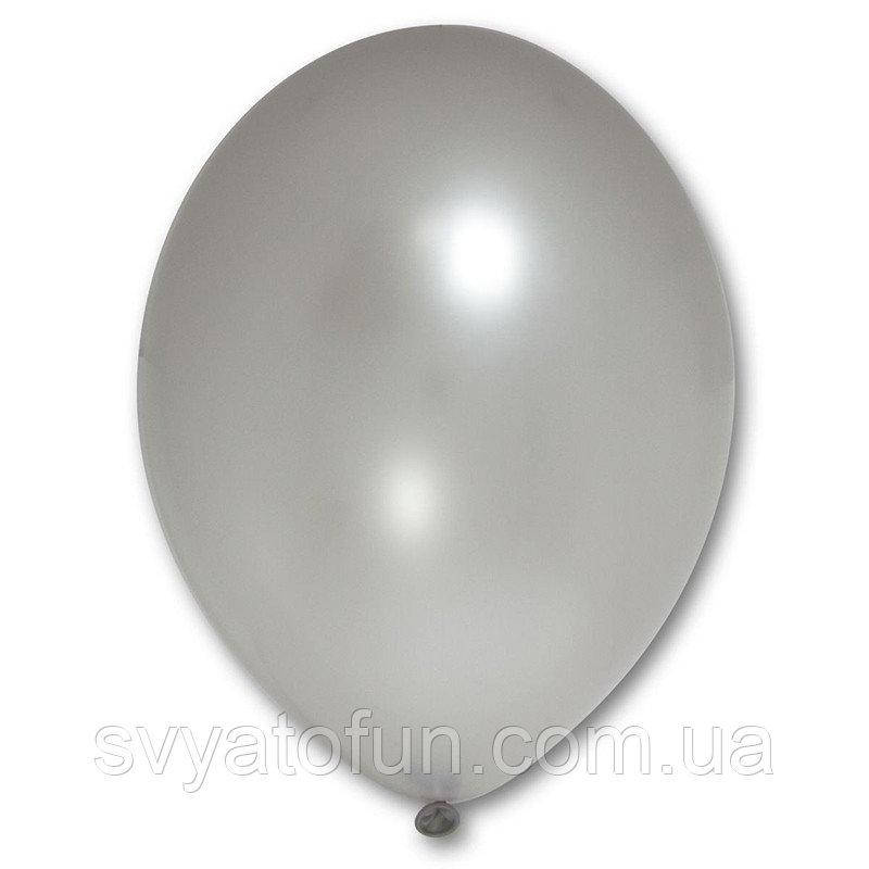 

Латексные шарики 12" металлик В105/061 серебро 10шт/уп BelBal