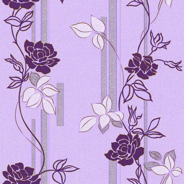 

Обои бумажные Континент Милена сиреневая 1047