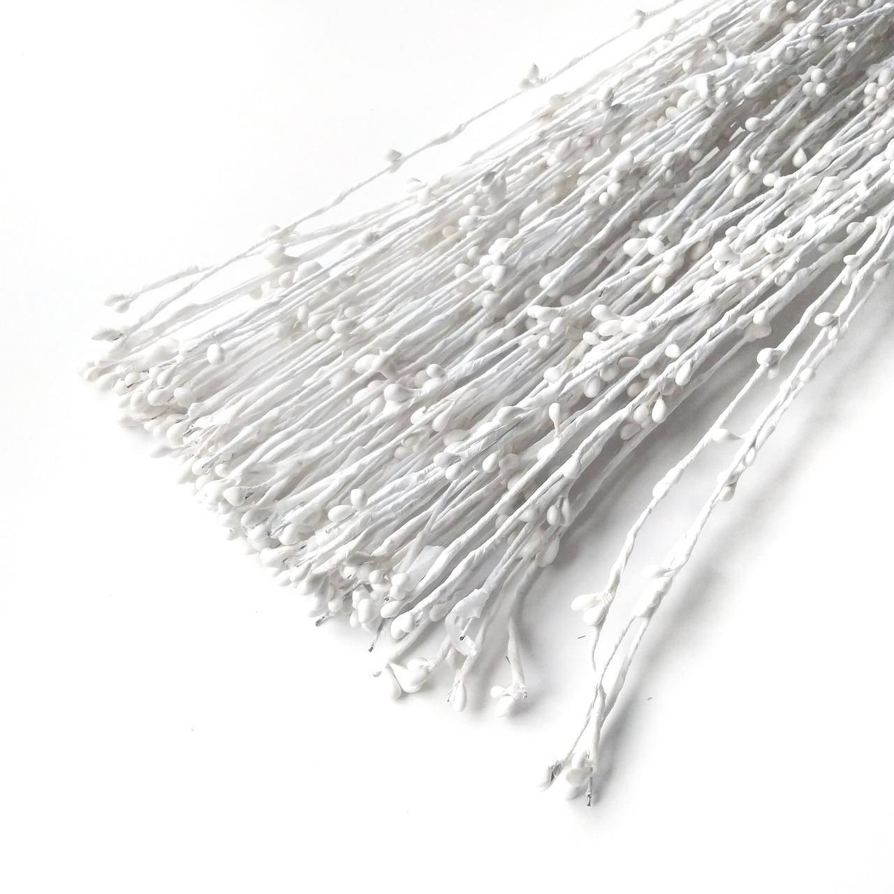 

Веточки проволочные с почками. Белые. 10 штук