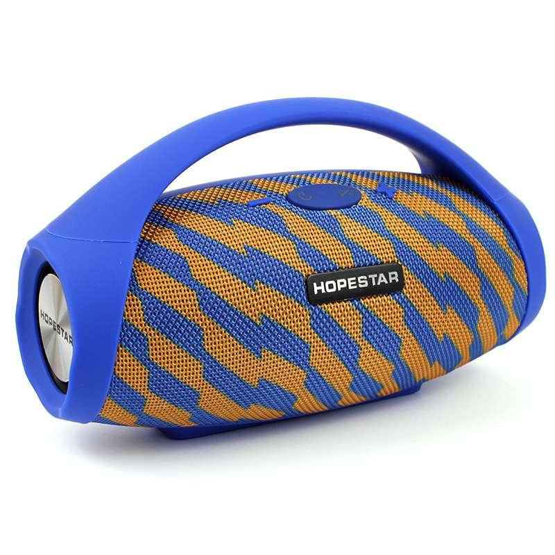 

Портативная акустическая Bluetooth колонка Hopestar H32 синяя с желтым 140085