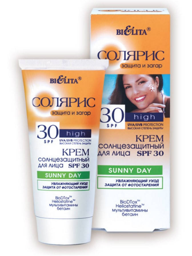 

Крем солнцезащитный для лица SPF 30 Sunny Day Bielita Солярис 50 мл