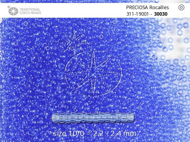 

31119/30030/10 Светлый сапфир прозрачный чешский бисер Preciosa 1грамм