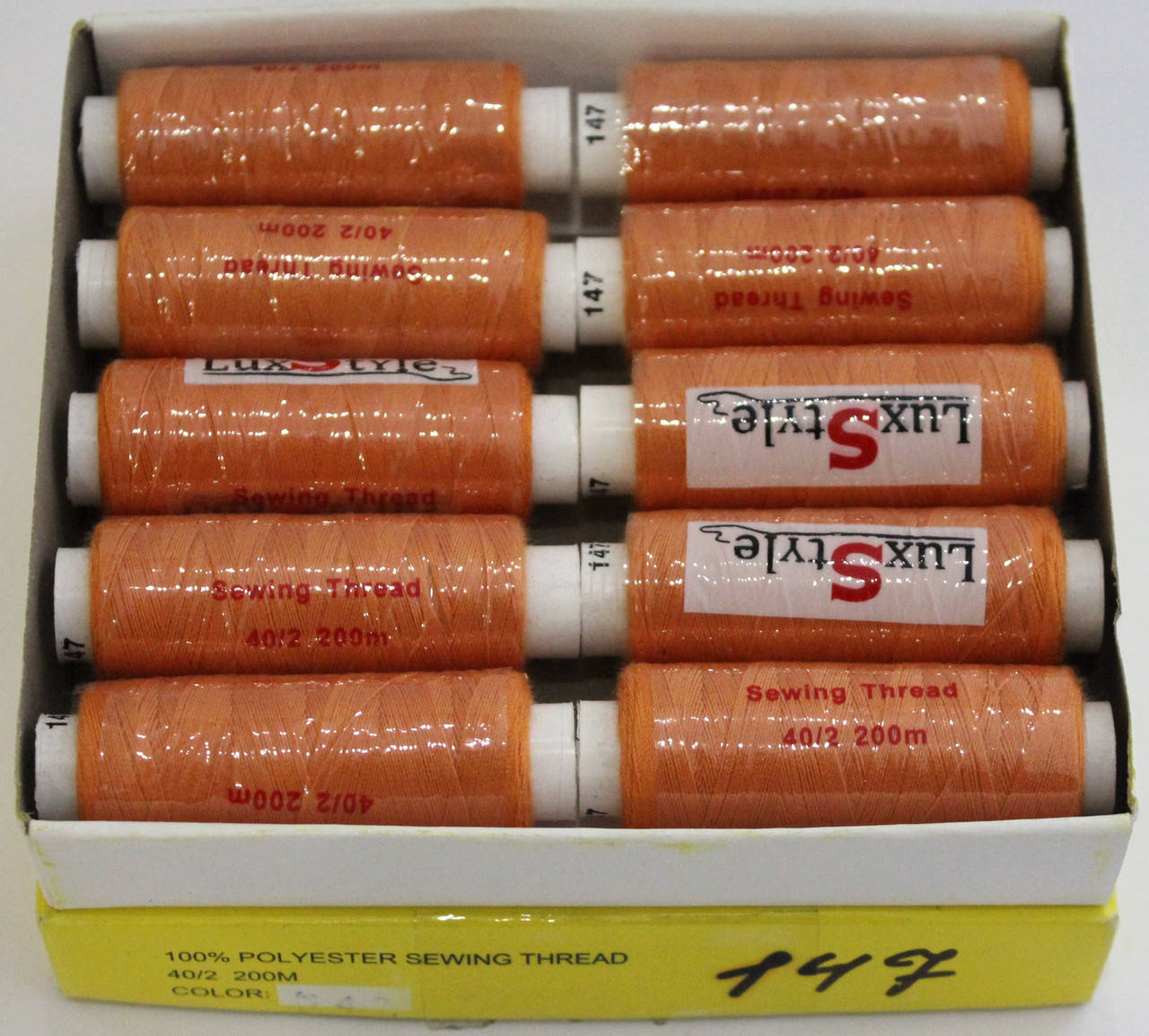 

Нитки швейные LuxStyle 40/2-200м (100% полиэстeр) №147, Разные цвета