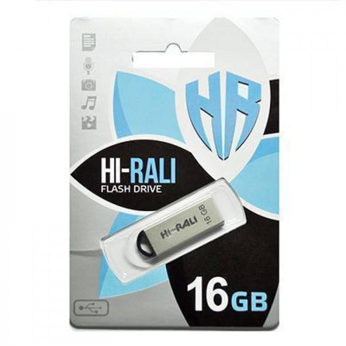 

Флешка 16GB Hi-Rali Mini Fit series Silver