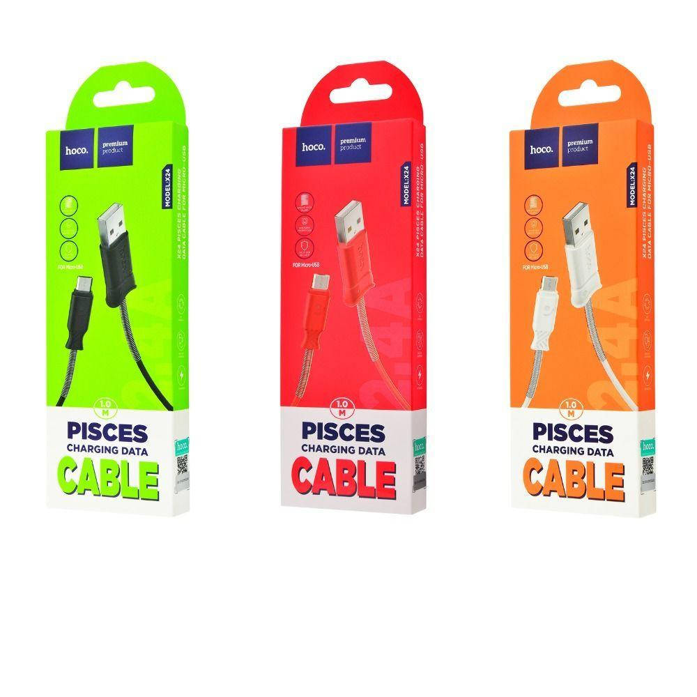 

Hoco X24 Pisces Micro USB Cable (1m) (2 цвета)