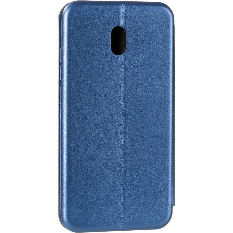 

Чехол книжка для телефона Xiaomi Redmi 8a синий цвет (магнитная есть отдел для карты)