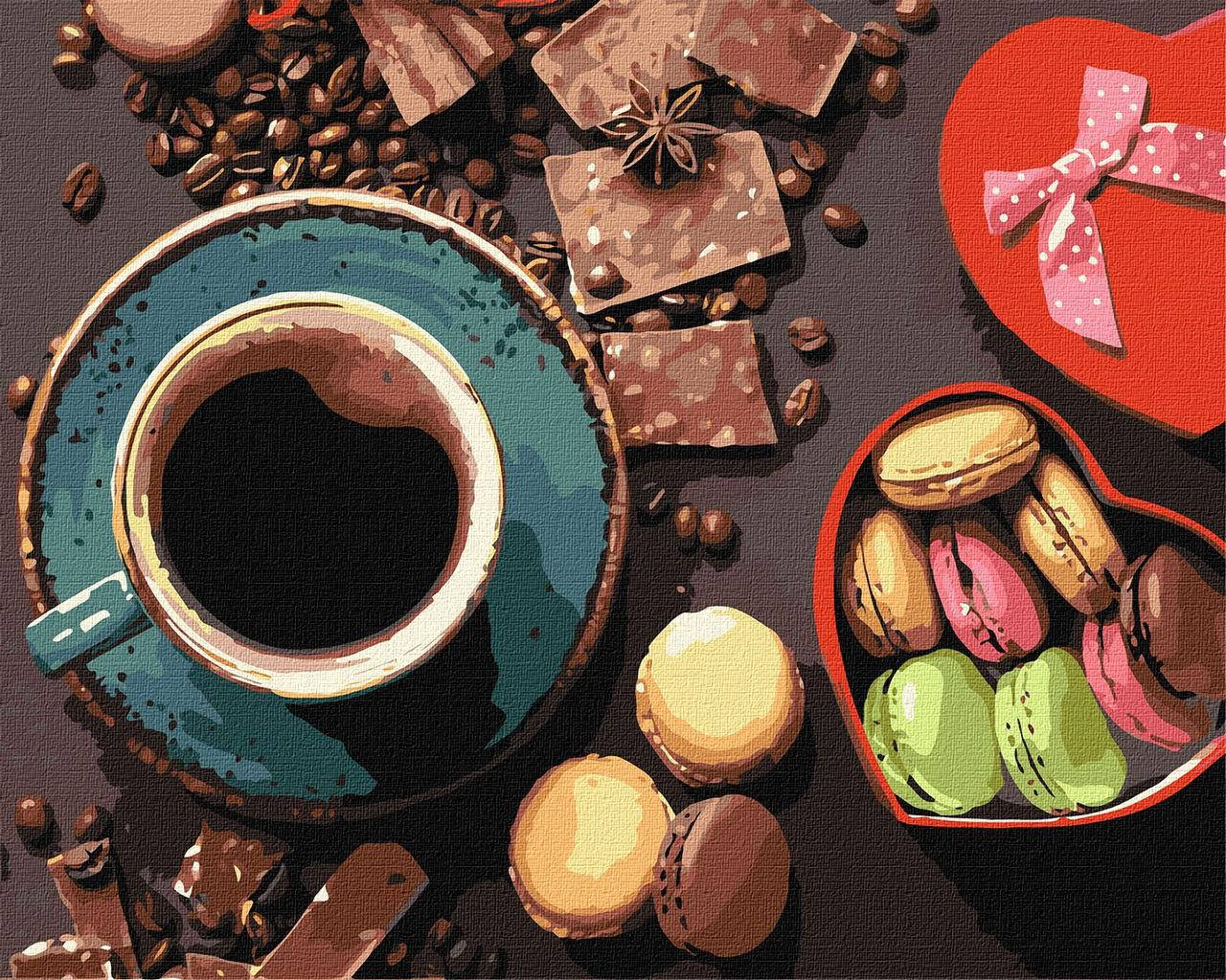 

Картина по номерам. "Солодощі до кави" KHO2864 40*50см