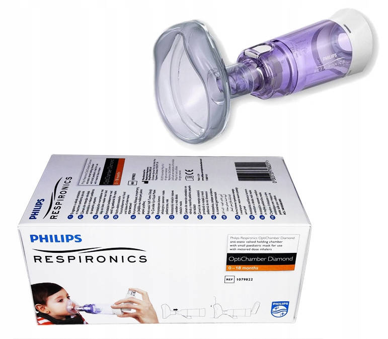 

Спейсер Philips OptiChamber Diamond 1079820 с маской S (0-18 месяцев)