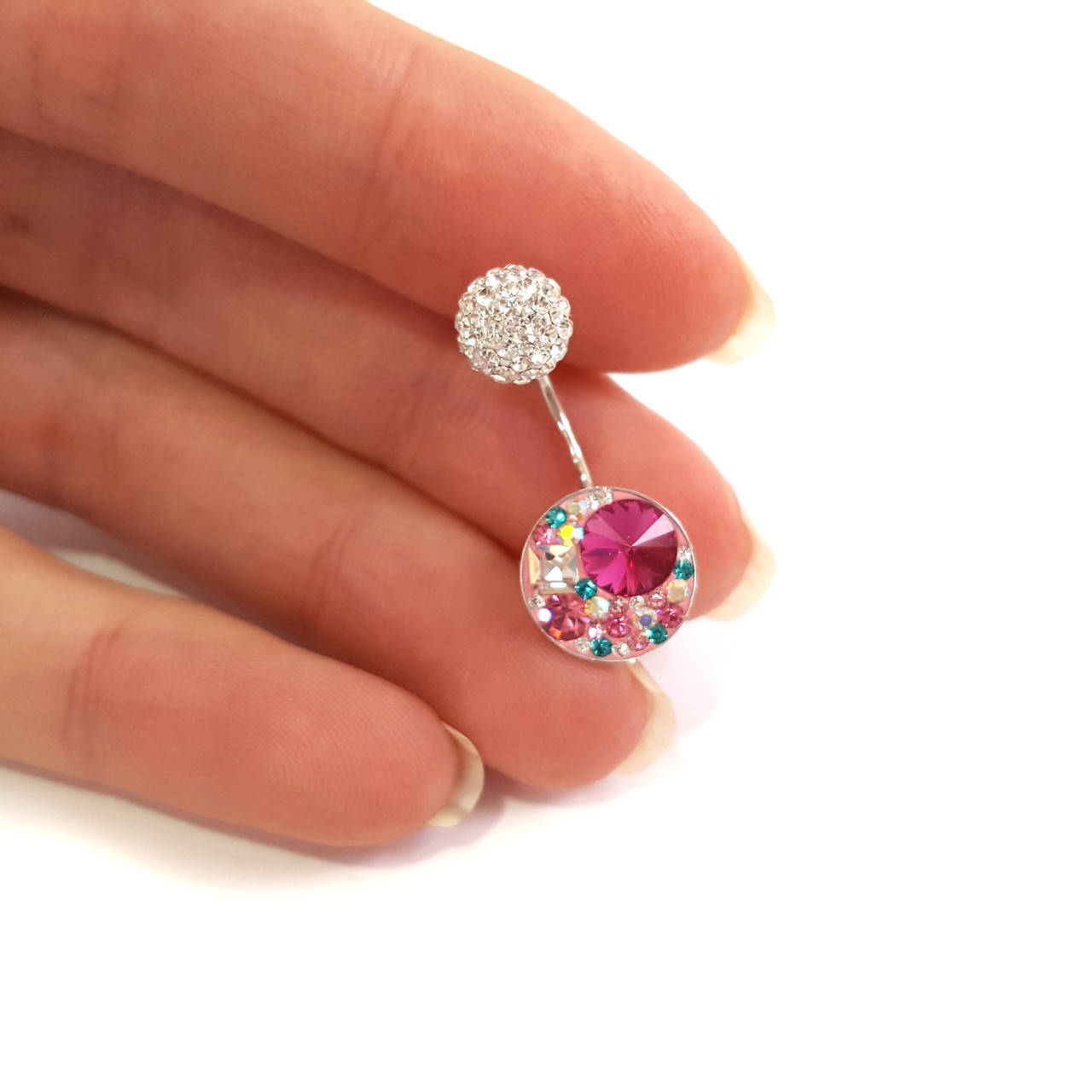 

Серебряный пирсинг с Swarovski