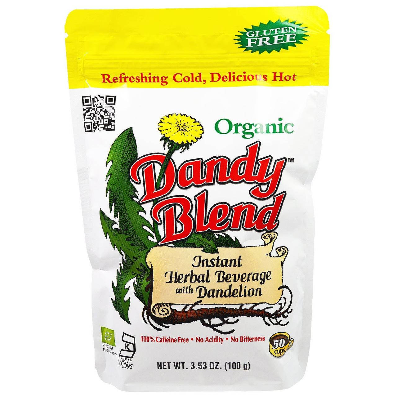 

Dandy Blend, Органический травяной напиток с одуванчиком, без кофеина, 3.53 унции(100 г)