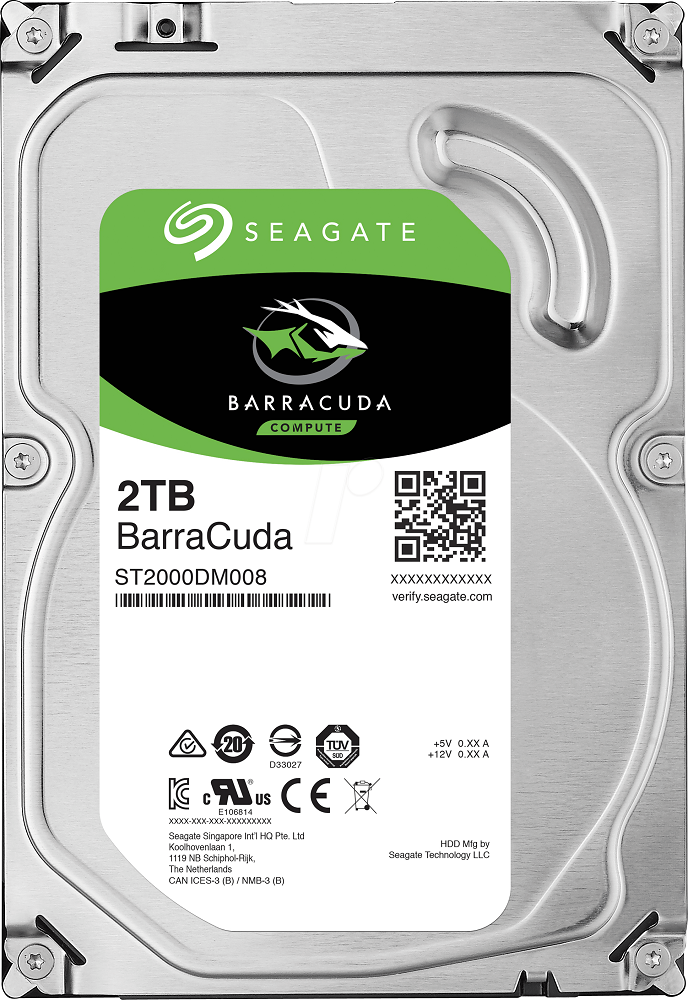

Жесткий диск 3.5" 2TB Seagate BarraCuda 7200rpm 256MB SATAIII (ST2000DM008)