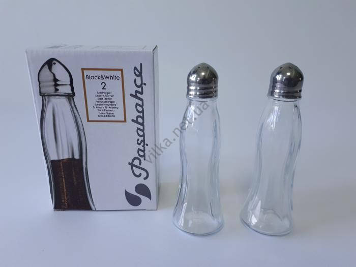 

Солонка + перечница стекло 2 шт.*40 г. 80030