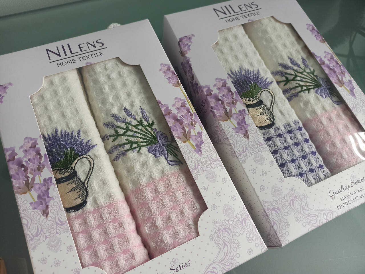 

Подарочные наборы вафельных полотенец "NILens" 2шт 50*70см Лаванда, Турция