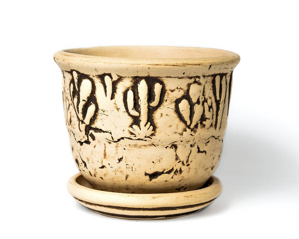 

Горшок керамический для цветов Кактус 15*13 см