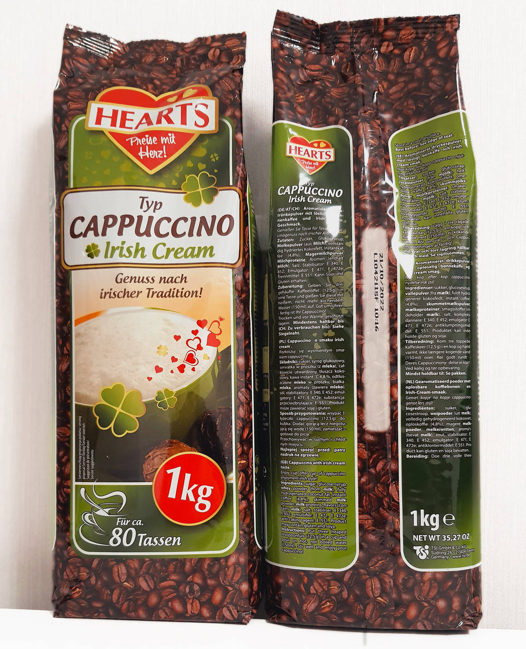 

Капучино "Hearts" Irish Cream (Ирландский крем) 1 кг Германия