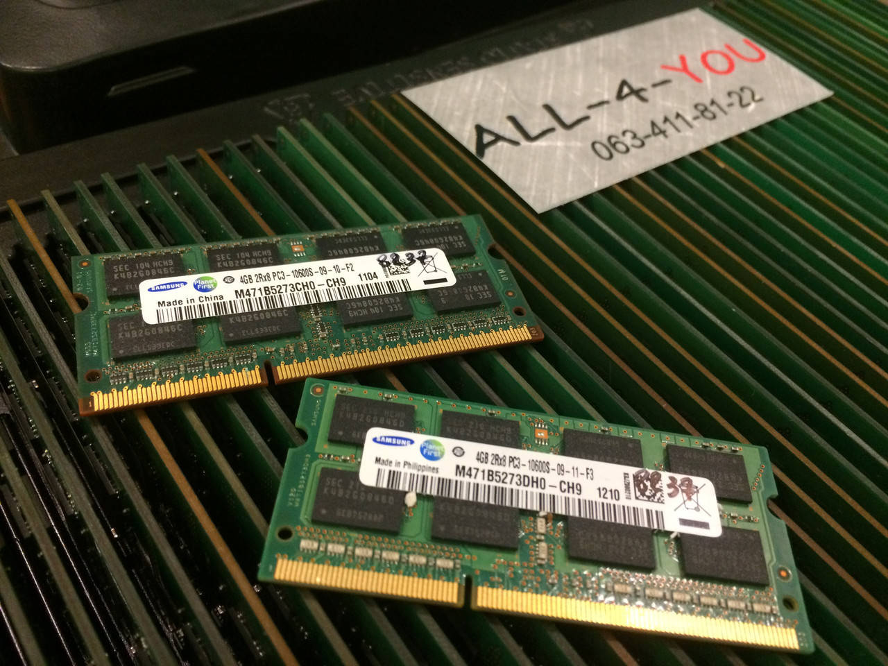 

Оперативная память SAMSUNG DDR3 4GB PC3 10600S SO-DIMM 1333mHz Intel/AMD