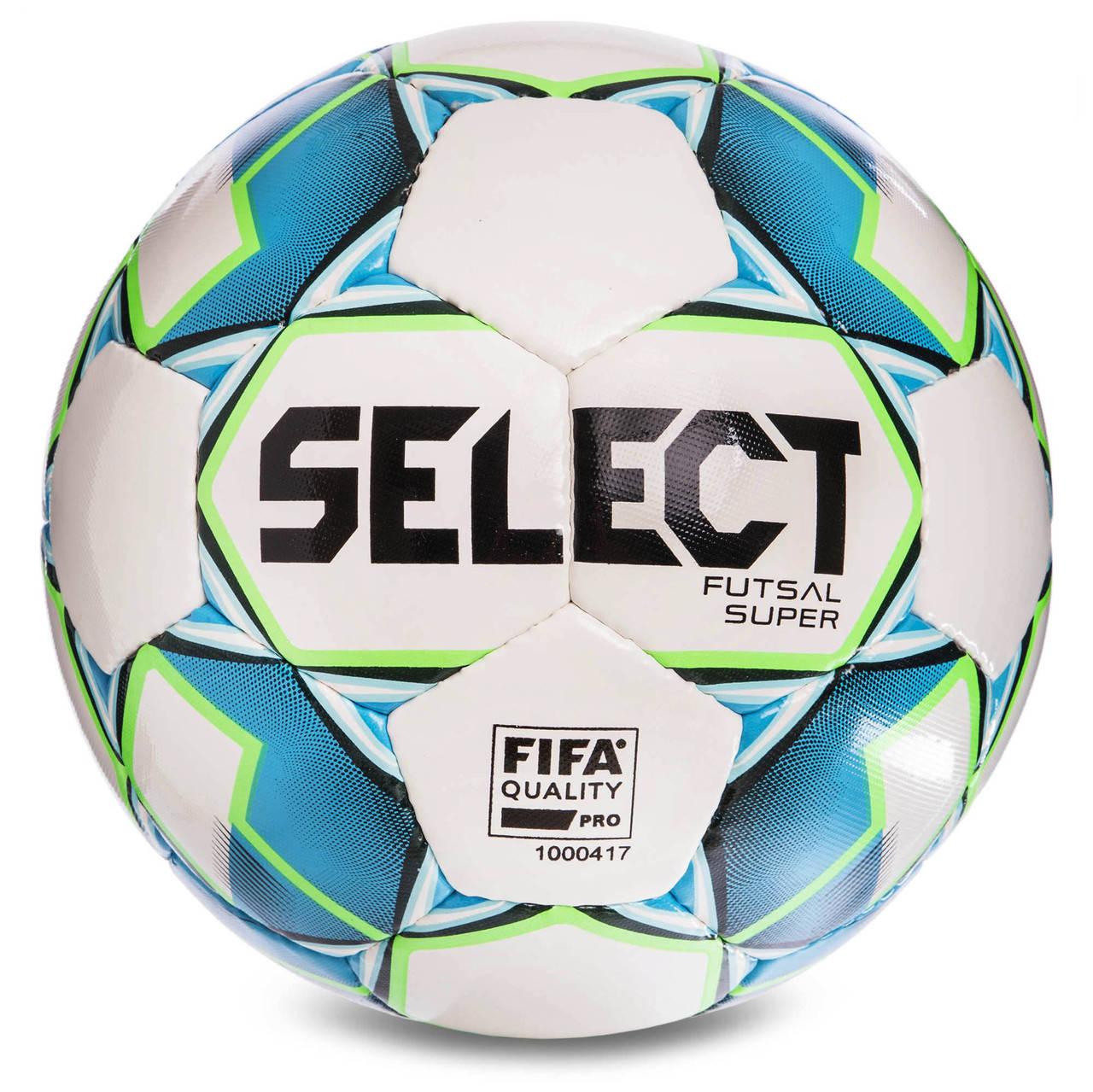 

Мяч для футзала SELECT FUTSAL SUPER FIFA №4 белый-зеленый-синий