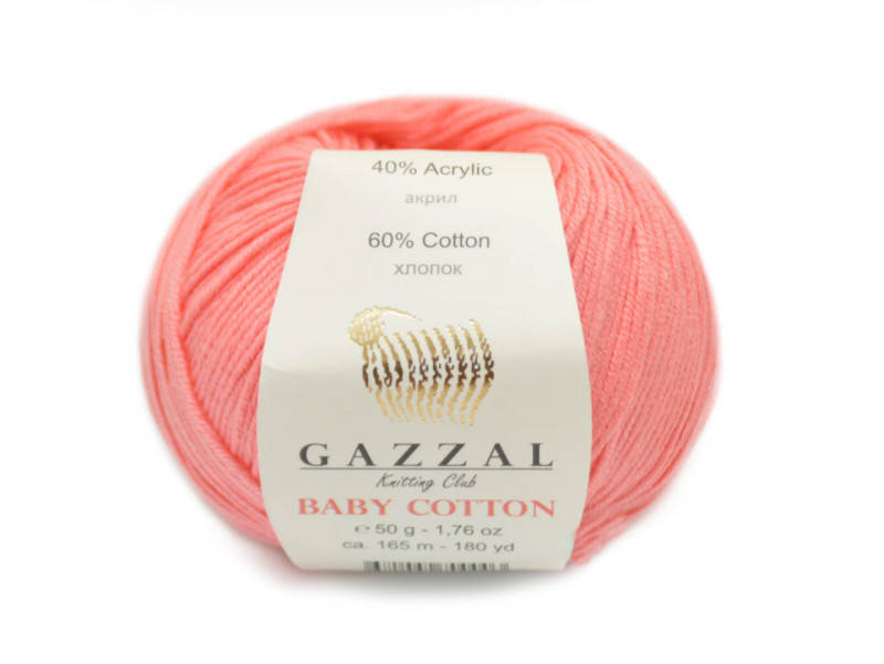 

Gazzal Baby Cotton, Ярко-коралловый №3435, Розовый