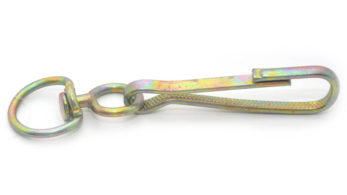 

Карабин с вертушкой металлический 100 мм