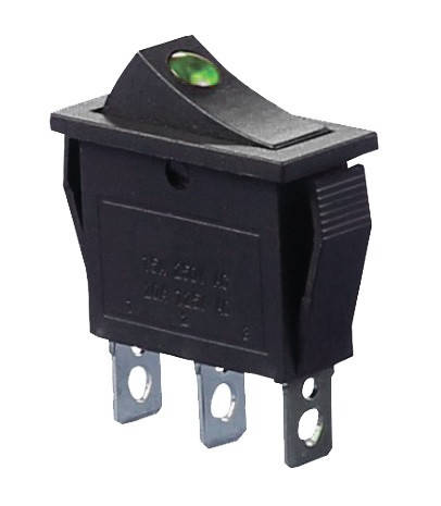 

Переключатель KCD3-101EN G/B 220V 1 клавиша зеленая с подсветкой TechnoSystems TNSy5500835