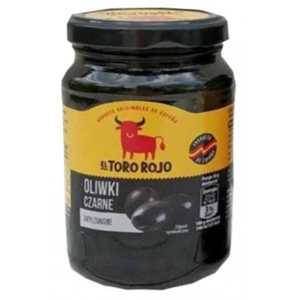 

Оливки El Toro Rojo черные без косточки Oliwki Czarne Drylowane, 160 г