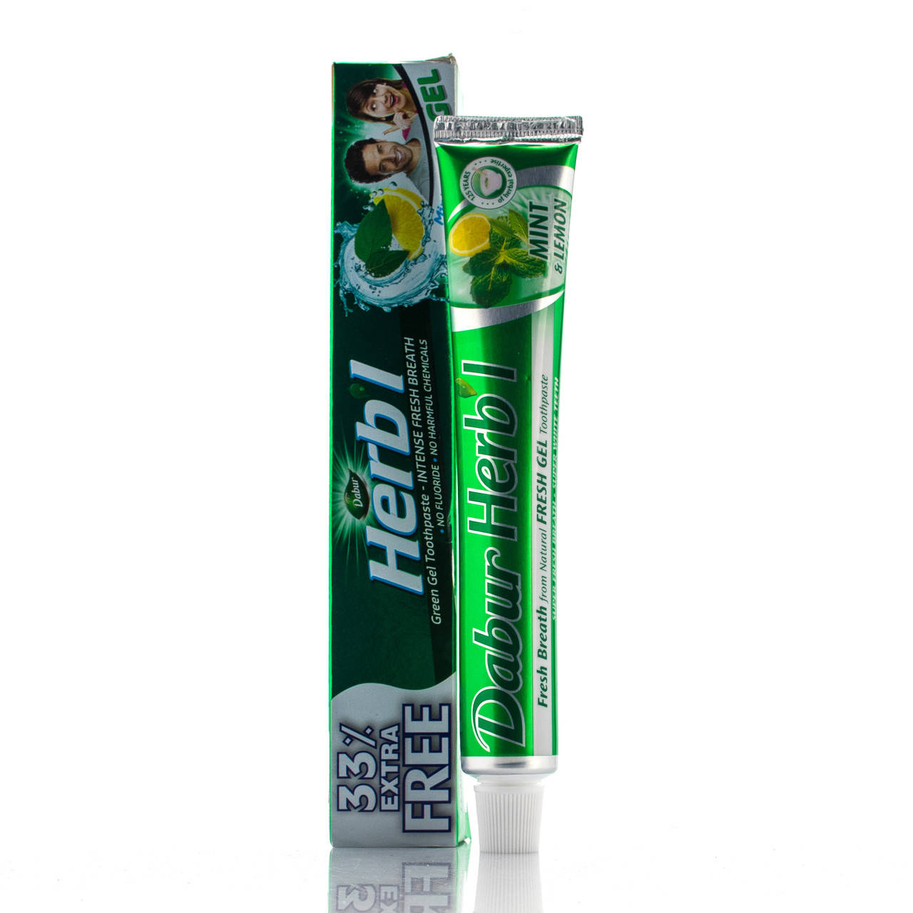 

Зубная паста Мята + лимон, травяная / Dabur Herb’l Mint & lemon / 80 г