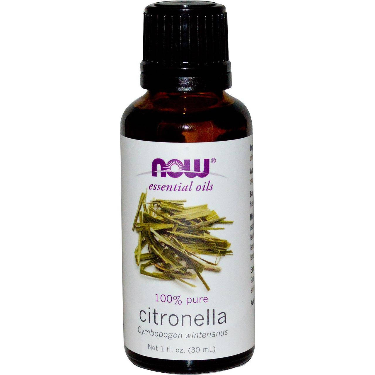 

Эфирное масло цитронеллы (Citronella Oil), Now Foods, 30 мл