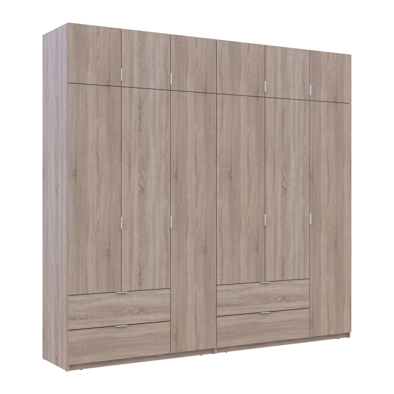 Розпашна Шафа для одягу Doros Лукас Дуб сонома 3+3 ДСП 255х50х240 (42005111) 6