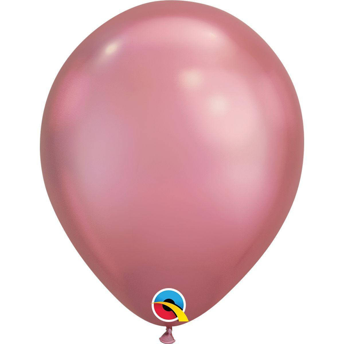 

Кулі 11"/28 см ХРОМ Рожевий (Rose) 10 шт., Розовый