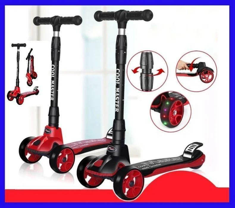

Самокат Складной. Scooter Cool Master x7. Самокат Трехколесный детский, Черный