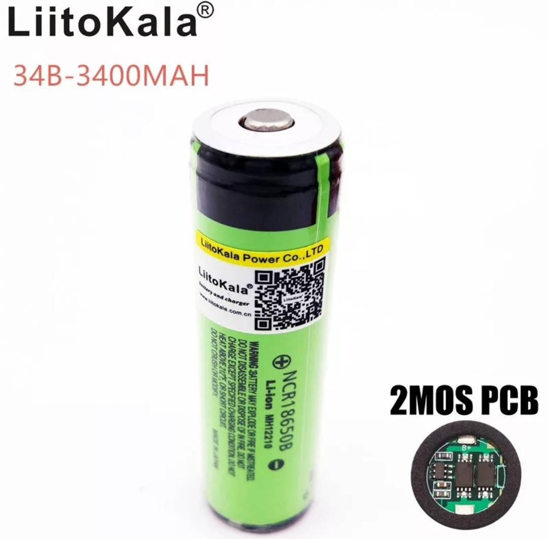 

Акумулятор LiitoKala NCR18650B 3400 mAh Li-ion з платою захисту