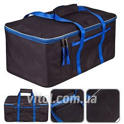 

Сумка в багажник 480х300х200мм черно-синяя ткань PVC "Штурмовик" АС-1538