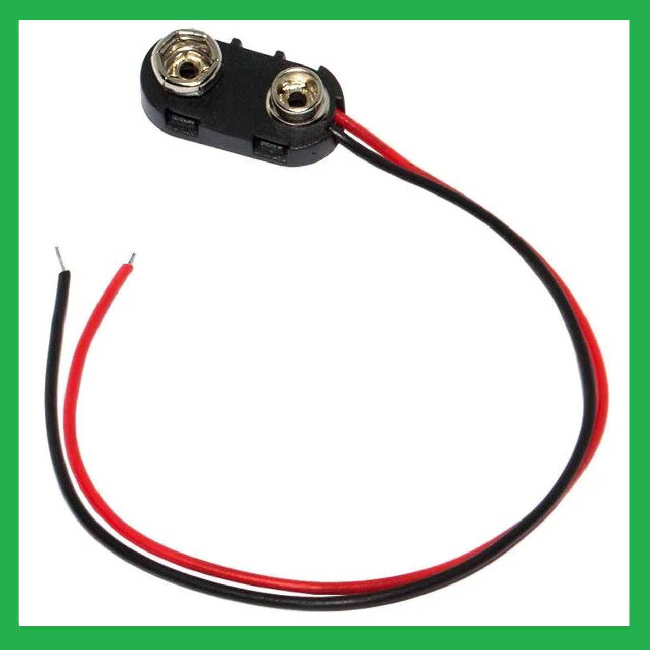 

Пластиковый разъем питания батарейки "Крона" кабель сбоку