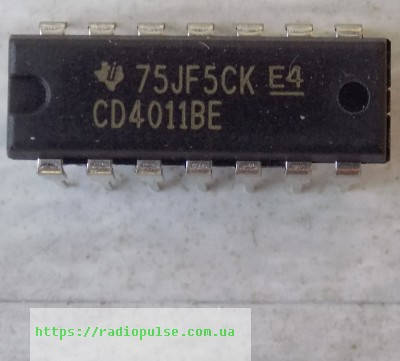 

Микросхема 4011BE ( CD4011BE , HCF4011BE , 4011BP , К561ЛА7 ) , DIP