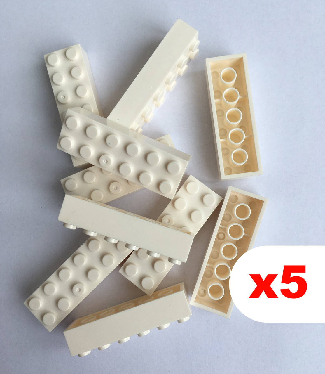 

Кубики 2х6 пина, стандарт Лего Classic (белый) 5 шт