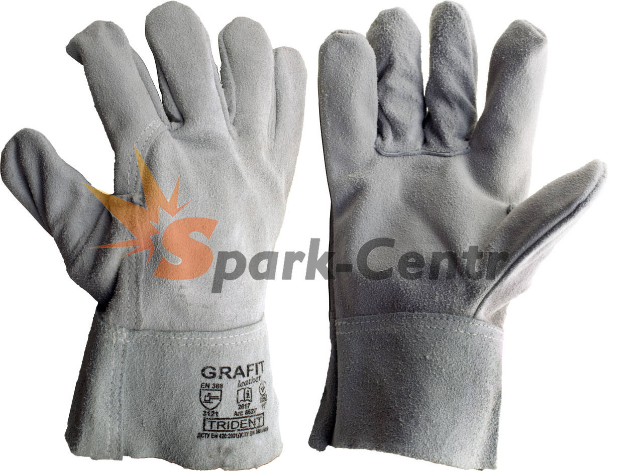 

Краги сварщика без подкладки короткие для MMA и MIG/MAG до 200А (Индия), Серый