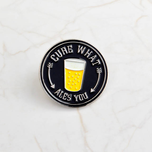 

"Значок пиво Cure what ales you" значок (пин) металлический